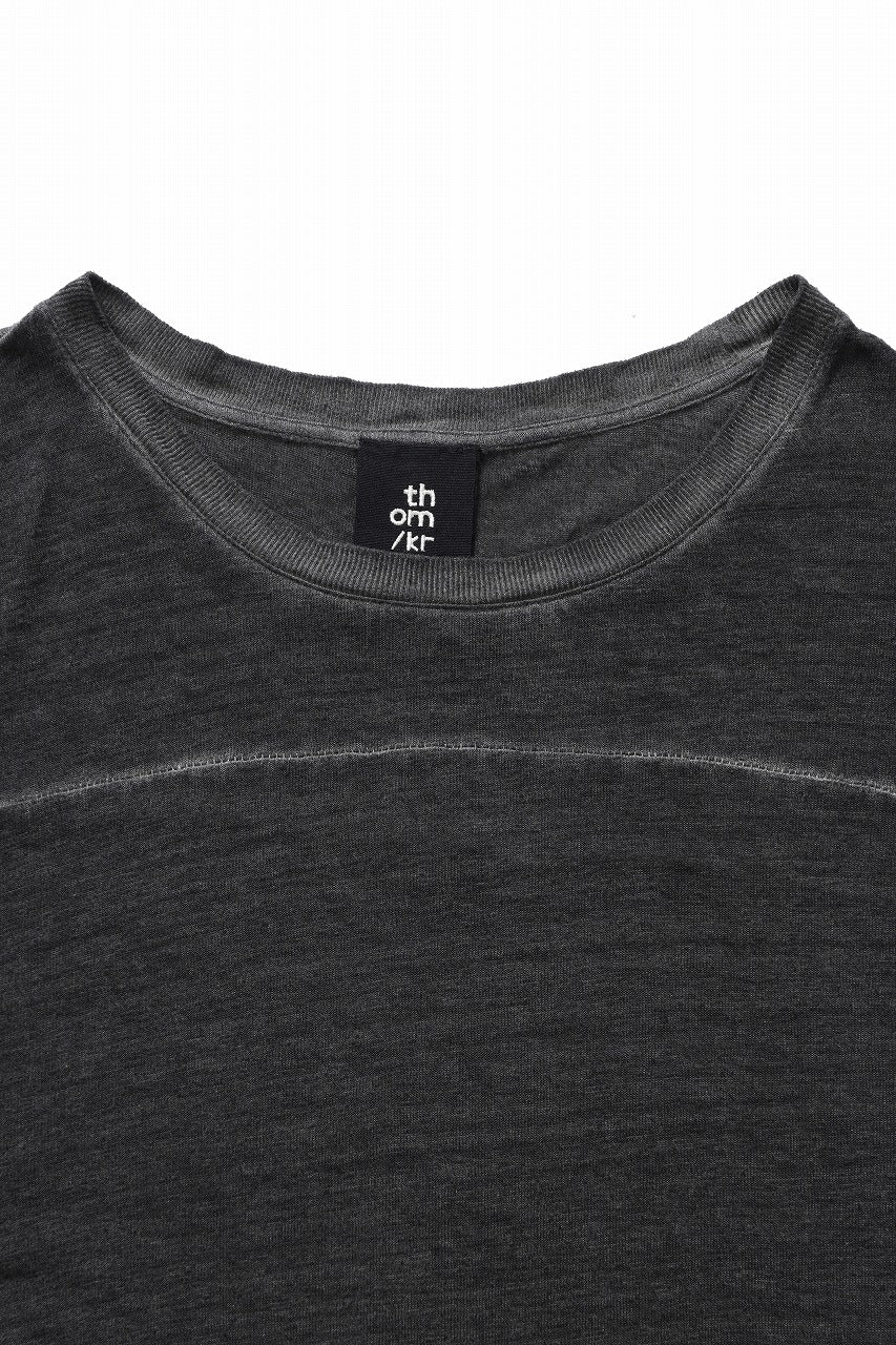 画像をギャラリービューアに読み込む, thom/krom SMOOTH FIT T-SHIRT / VISCOSE LINEN JERSEY (BLACK OIL)