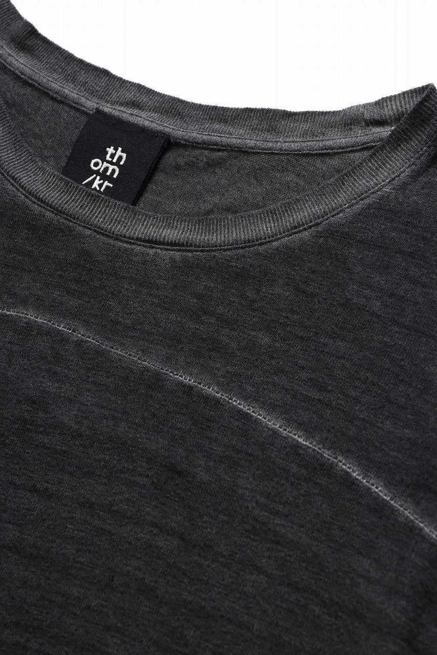 画像をギャラリービューアに読み込む, thom/krom SMOOTH FIT T-SHIRT / VISCOSE LINEN JERSEY (BLACK OIL)