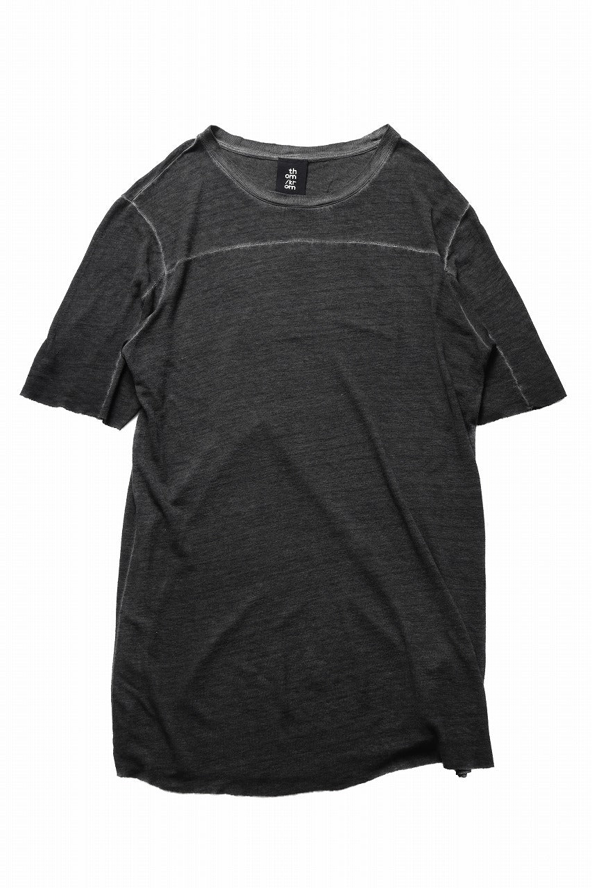 画像をギャラリービューアに読み込む, thom/krom SMOOTH FIT T-SHIRT / VISCOSE LINEN JERSEY (BLACK OIL)