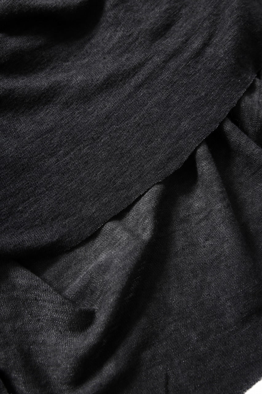 画像をギャラリービューアに読み込む, thom/krom SMOOTH FIT T-SHIRT / VISCOSE LINEN JERSEY (BLACK OIL)