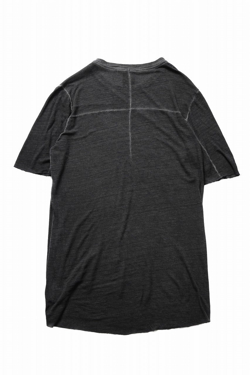画像をギャラリービューアに読み込む, thom/krom SMOOTH FIT T-SHIRT / VISCOSE LINEN JERSEY (BLACK OIL)