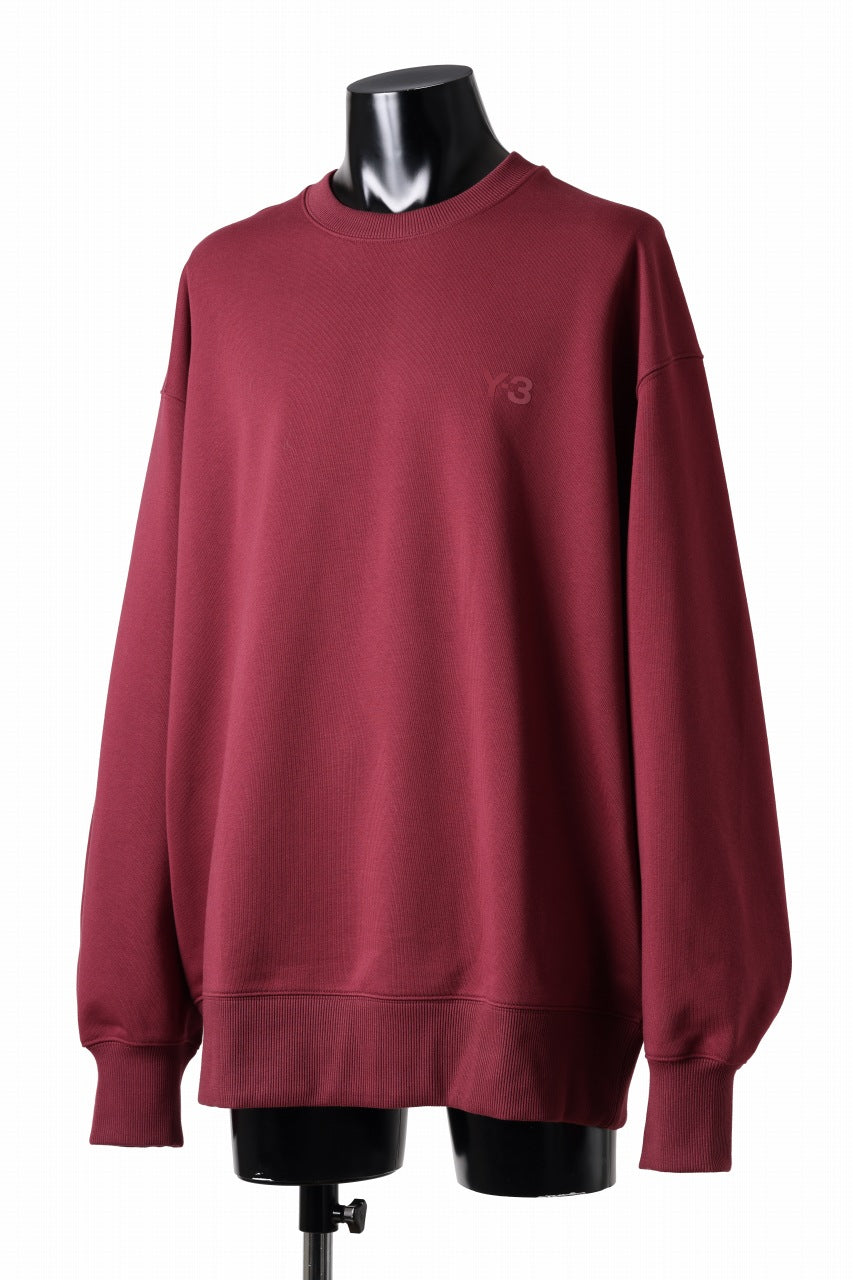 Load image into Gallery viewer, Y-3 Yohji Yamamoto CREW NECK SWEAT TOP / FRENCH TERRY (SHADOW RED)