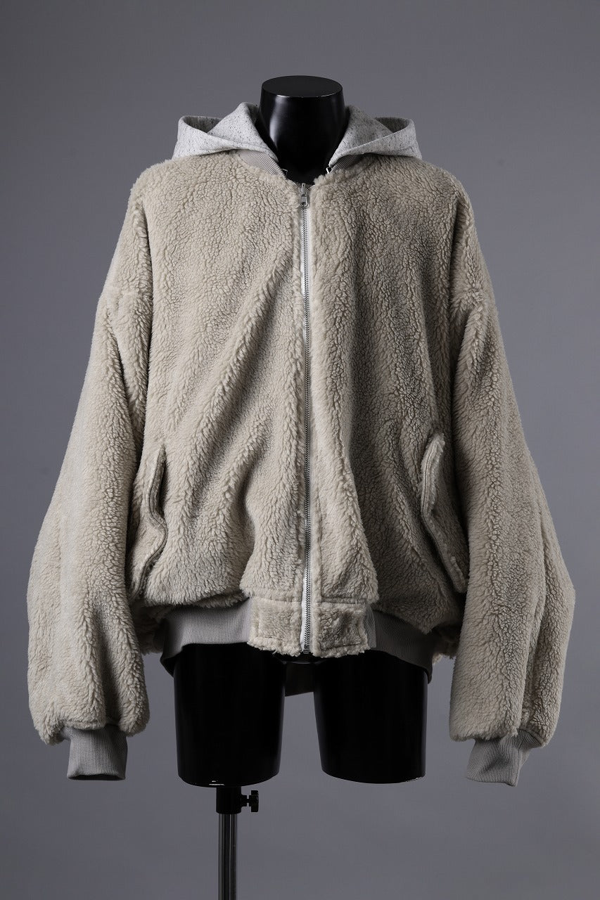 A.F ARTEFACT REVERSIBLE TEDDY BOMBER JACKET (IVORY)