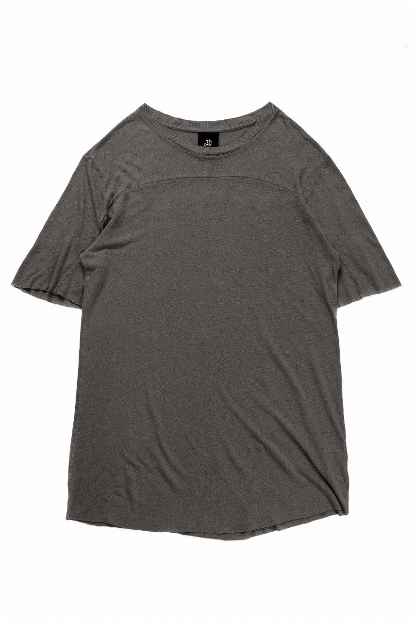 thom/krom SMOOTH FIT T-SHIRT / VISCOSE LINEN JERSEY (ROCK)