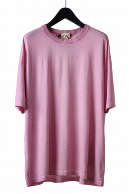 Ten c T-SHIRT / COLORED DUST DYED MAKO COTTON JERSEY (PINK)