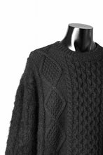 画像をギャラリービューアに読み込む, Juun.J Mixed Cabel Sweater (BLACK)