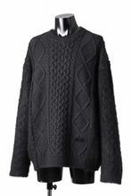 Load image into Gallery viewer, Juun.J Mixed Cabel Sweater (BLACK)