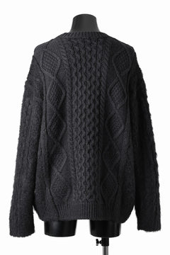 画像をギャラリービューアに読み込む, Juun.J Mixed Cabel Sweater (BLACK)