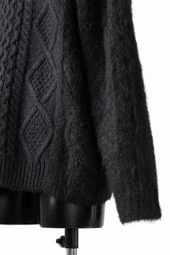 画像をギャラリービューアに読み込む, Juun.J Mixed Cabel Sweater (BLACK)