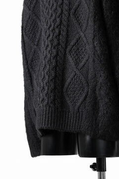 画像をギャラリービューアに読み込む, Juun.J Mixed Cabel Sweater (BLACK)