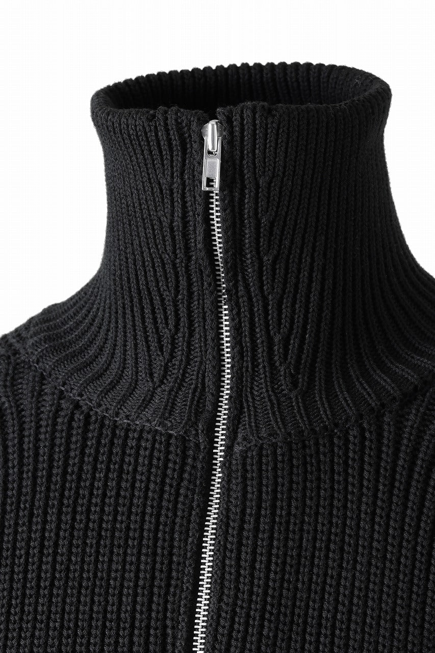 Juun.J Half Zip-up Pullover Sweater (BLACK)