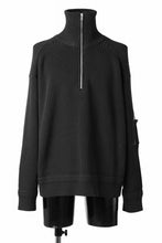 画像をギャラリービューアに読み込む, Juun.J Half Zip-up Pullover Sweater (BLACK)