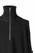 Load image into Gallery viewer, Juun.J Half Zip-up Pullover Sweater (BLACK)