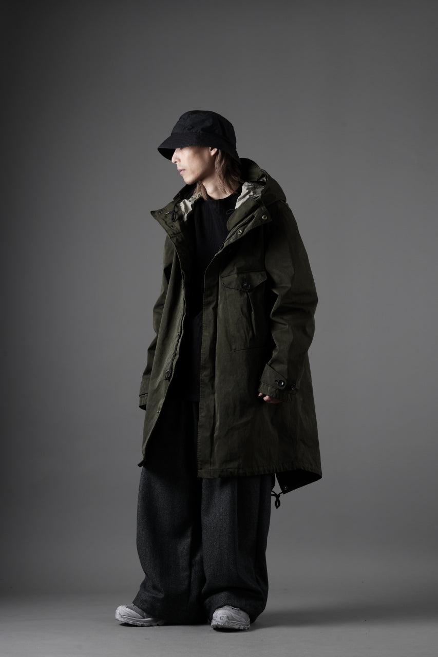 Ten c CYCLONE PARKA / GARMENT DYED OJJ (DARK GREEN)