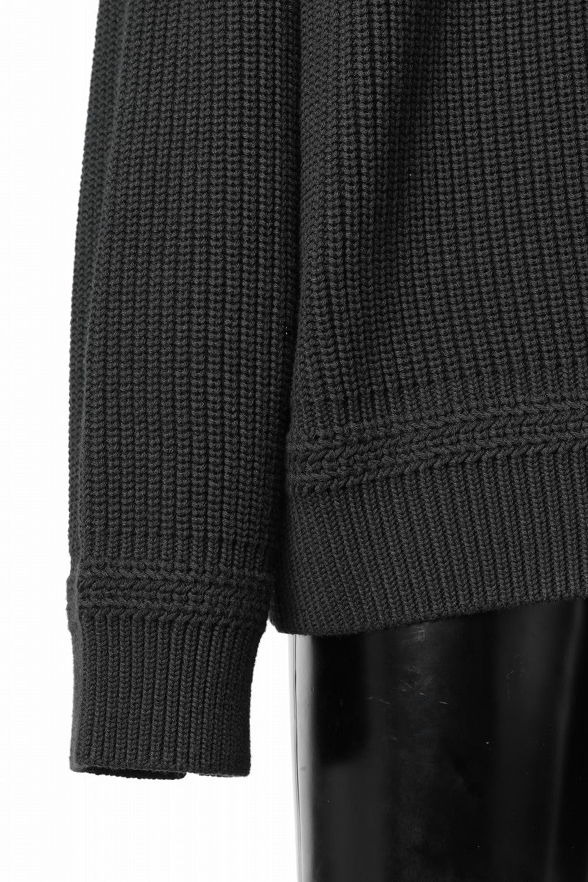 Juun.J Half Zip-up Pullover Sweater (BLACK)