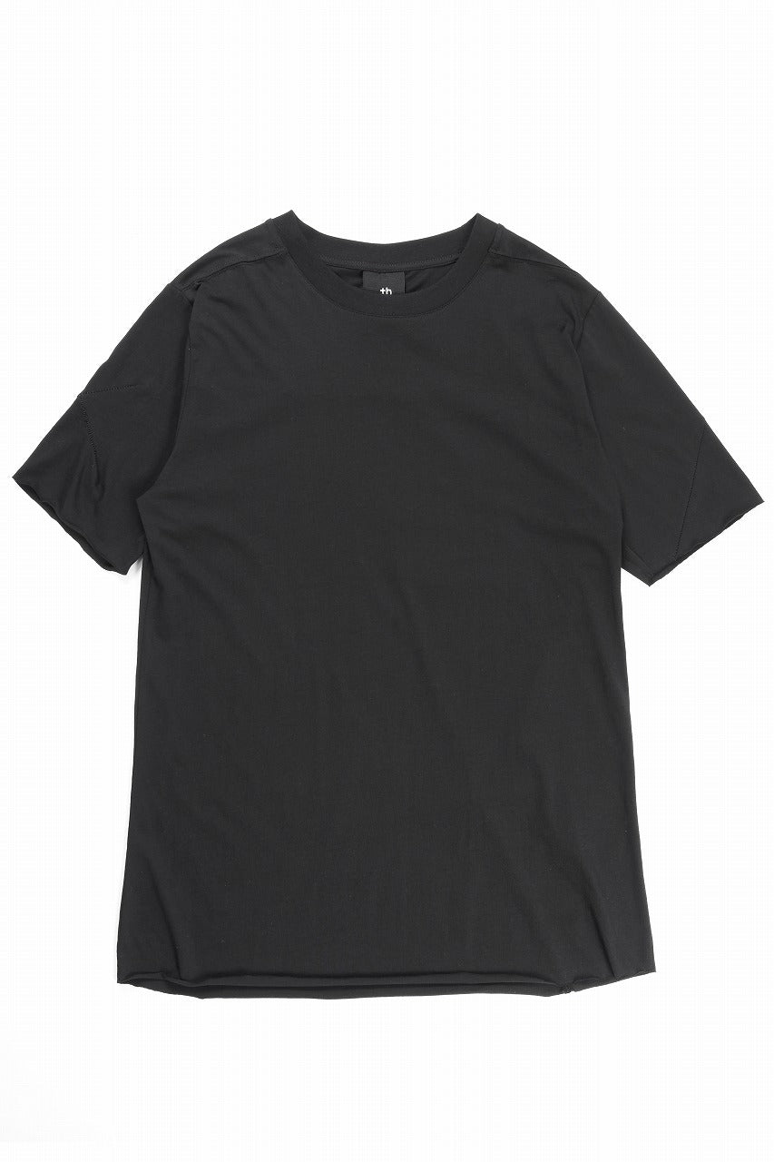 画像をギャラリービューアに読み込む, thom/krom STITCHING BASIC FIT T-SHIRT / SILKY COTTON JERSEY (BLACK)