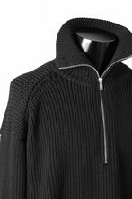 Load image into Gallery viewer, Juun.J Half Zip-up Pullover Sweater (BLACK)