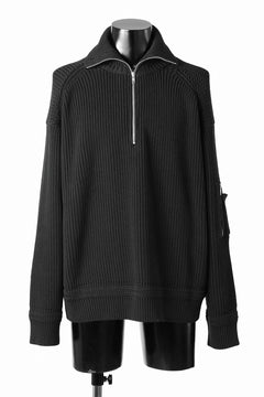 Load image into Gallery viewer, Juun.J Half Zip-up Pullover Sweater (BLACK)