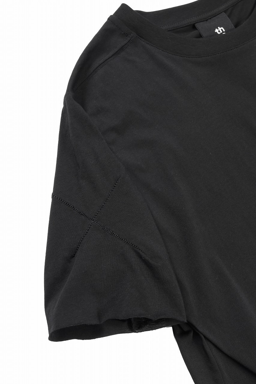 画像をギャラリービューアに読み込む, thom/krom STITCHING BASIC FIT T-SHIRT / SILKY COTTON JERSEY (BLACK)