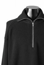 Load image into Gallery viewer, Juun.J Half Zip-up Pullover Sweater (BLACK)