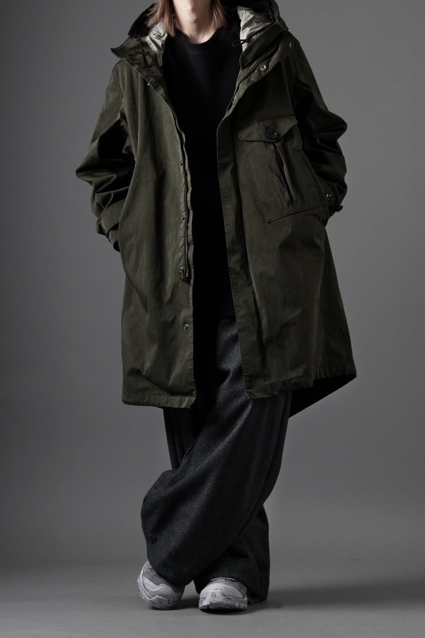 Ten c CYCLONE PARKA / GARMENT DYED OJJ (DARK GREEN)