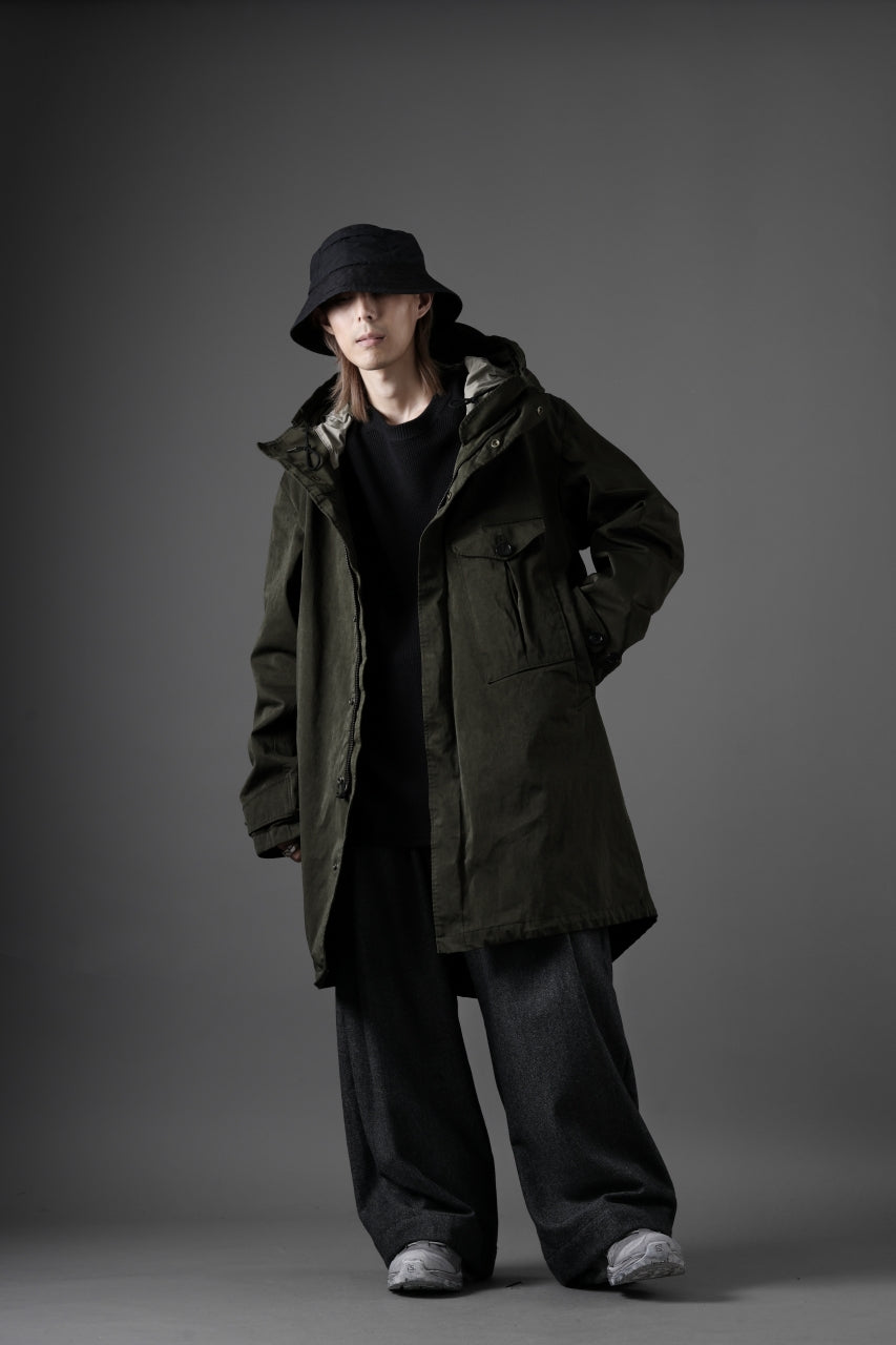 Ten c CYCLONE PARKA / GARMENT DYED OJJ (DARK GREEN)