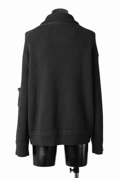 画像をギャラリービューアに読み込む, Juun.J Half Zip-up Pullover Sweater (BLACK)