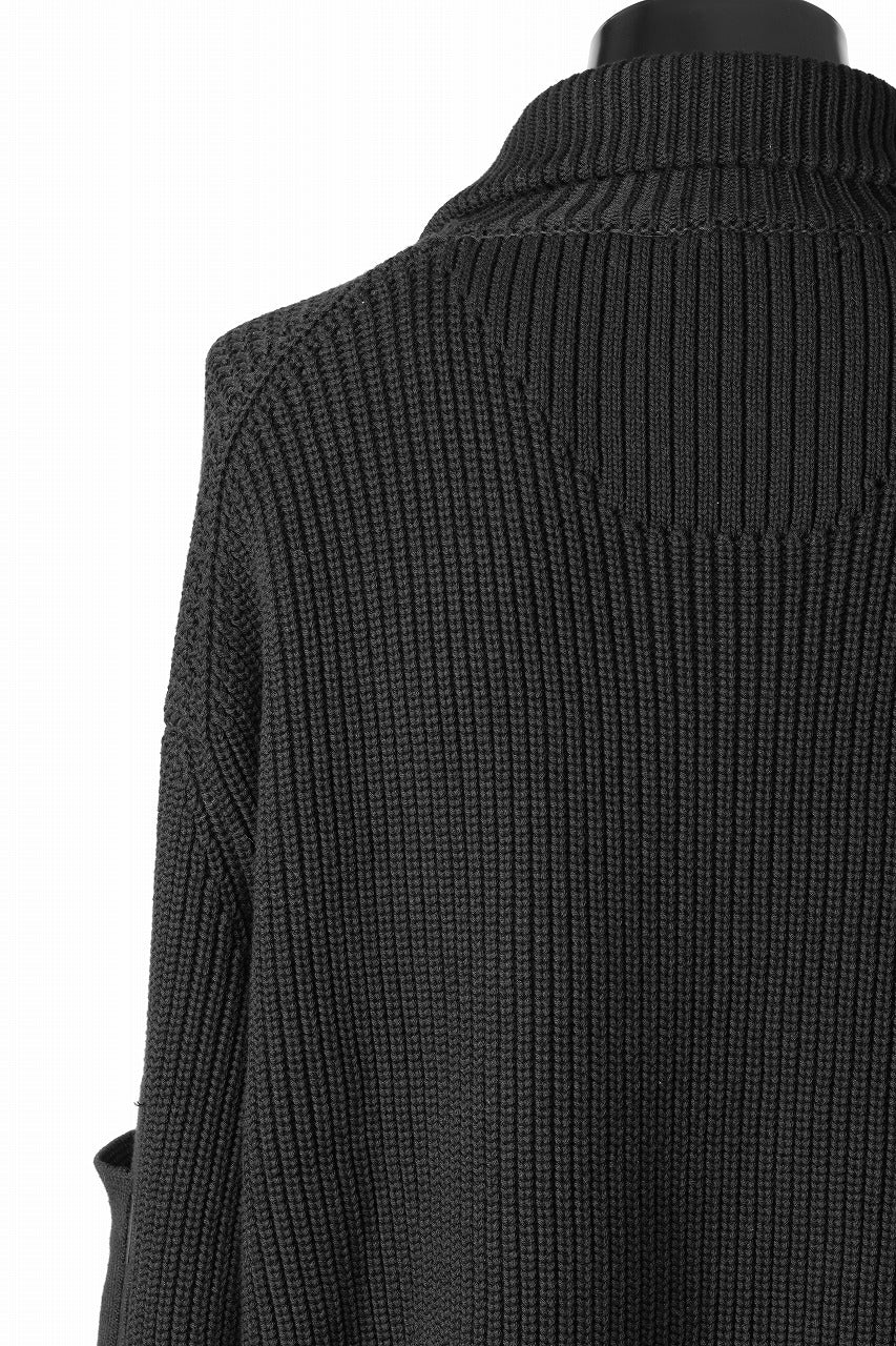 Juun.J Half Zip-up Pullover Sweater (BLACK)