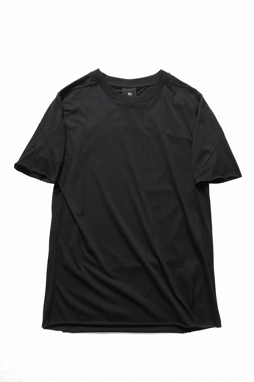 画像をギャラリービューアに読み込む, thom/krom STITCHING BASIC FIT T-SHIRT / SILKY COTTON JERSEY (BLACK)