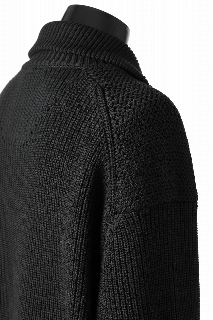 Juun.J Half Zip-up Pullover Sweater (BLACK)