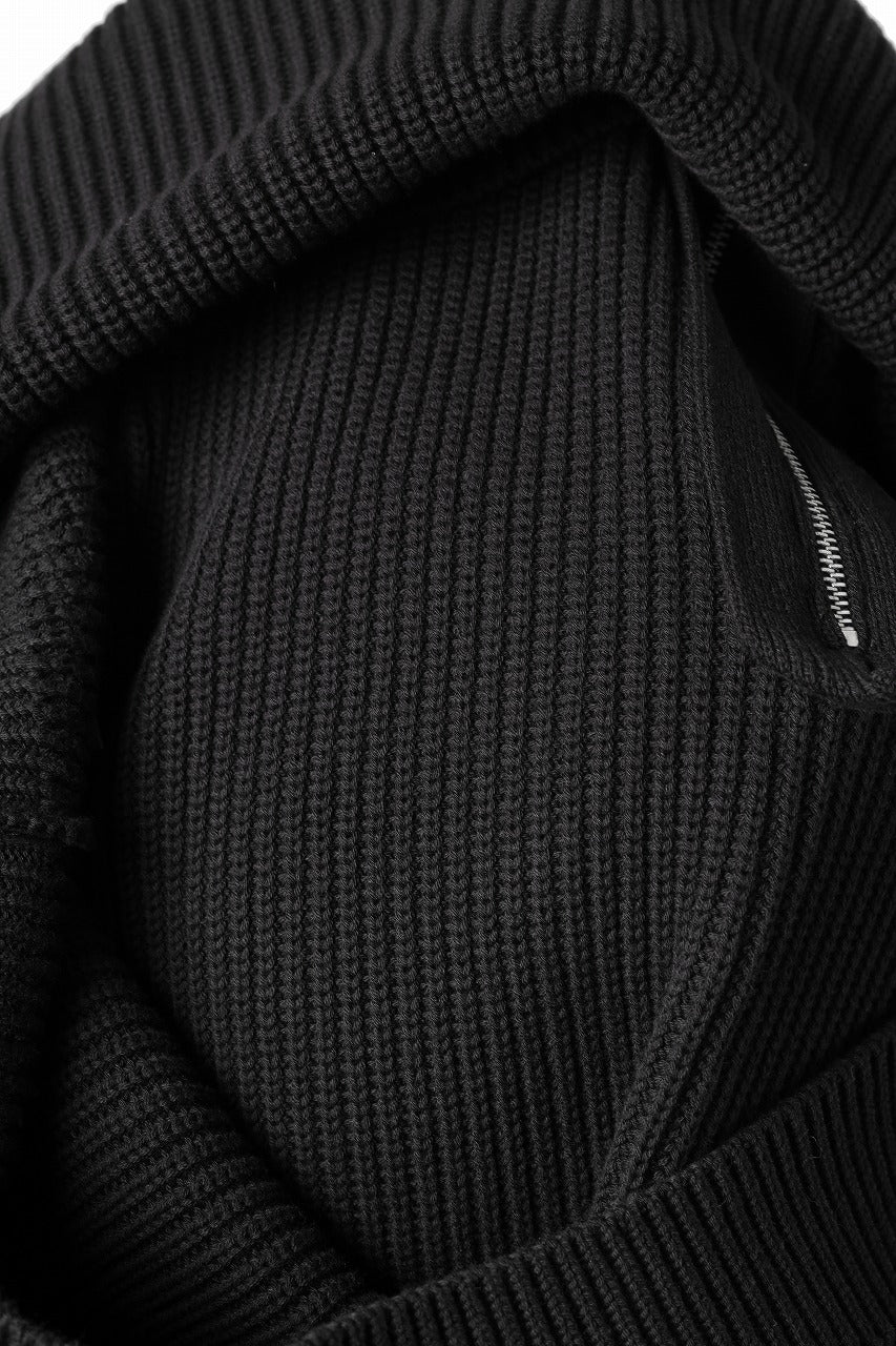 Juun.J Half Zip-up Pullover Sweater (BLACK)