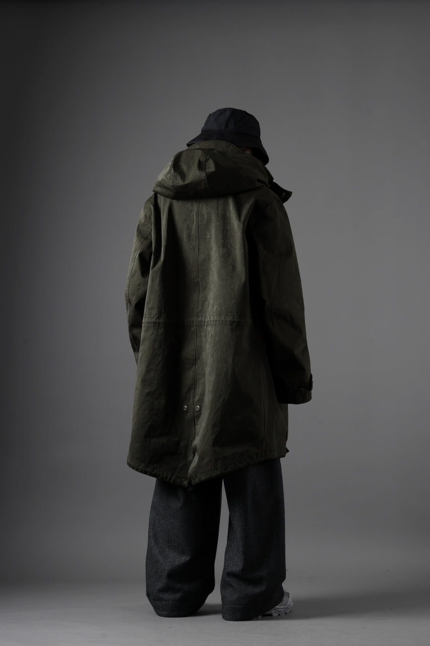 Ten c CYCLONE PARKA / GARMENT DYED OJJ (DARK GREEN)