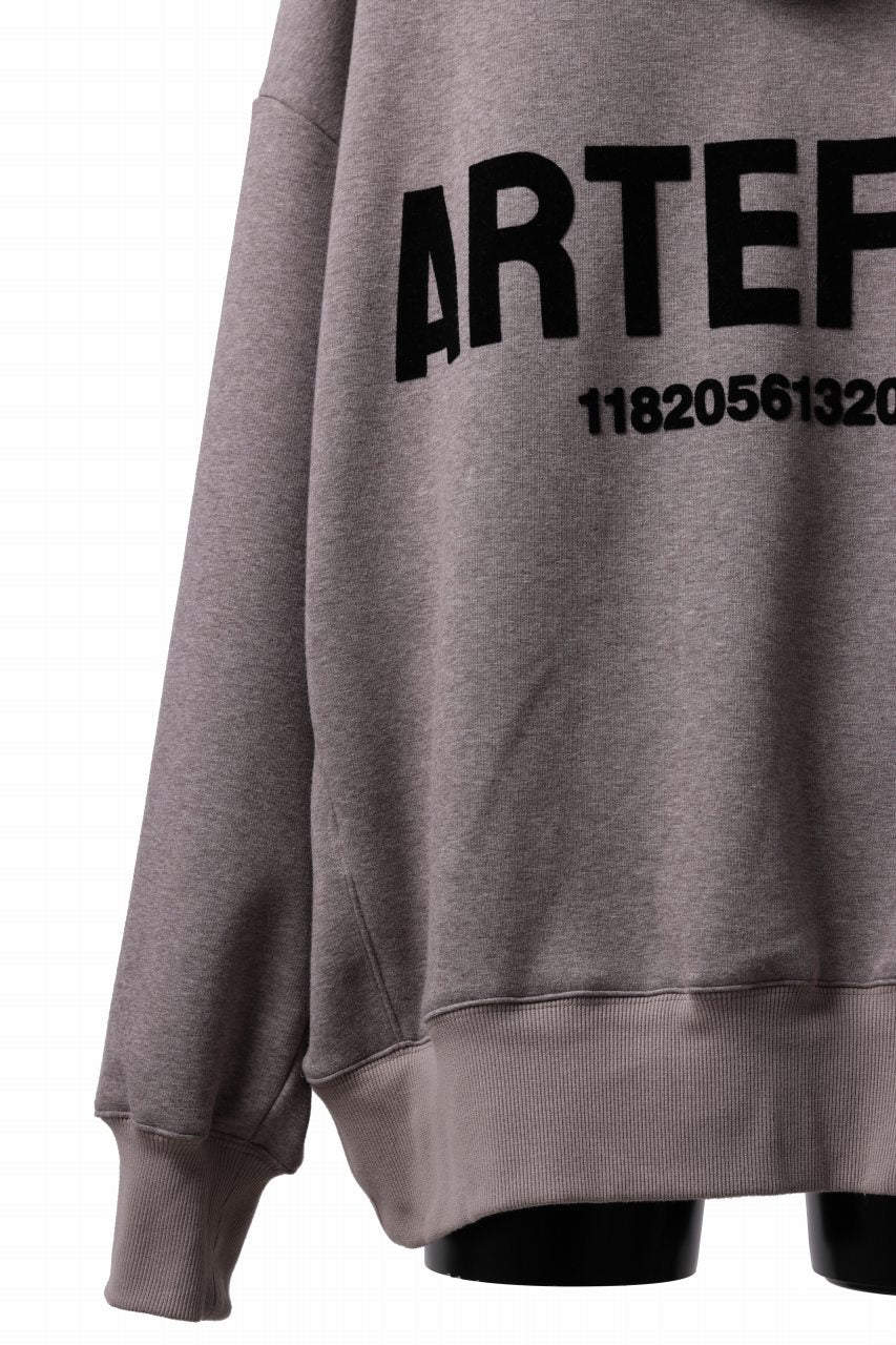 A.F ARTEFACT BOMBERHEAT® BACK LOGO HOODIE (BROWN)