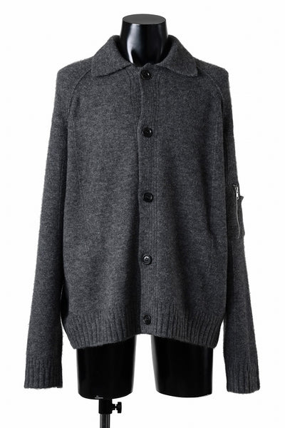 Juun.J Button Collar Cardigan (GREY)