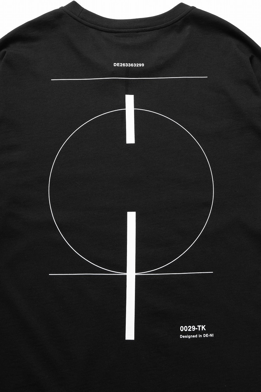 画像をギャラリービューアに読み込む, thom/krom LOOSE FIT BACK PRINT SHORT SLEEVE TEE / LIGHT JERSEY (BLACK)