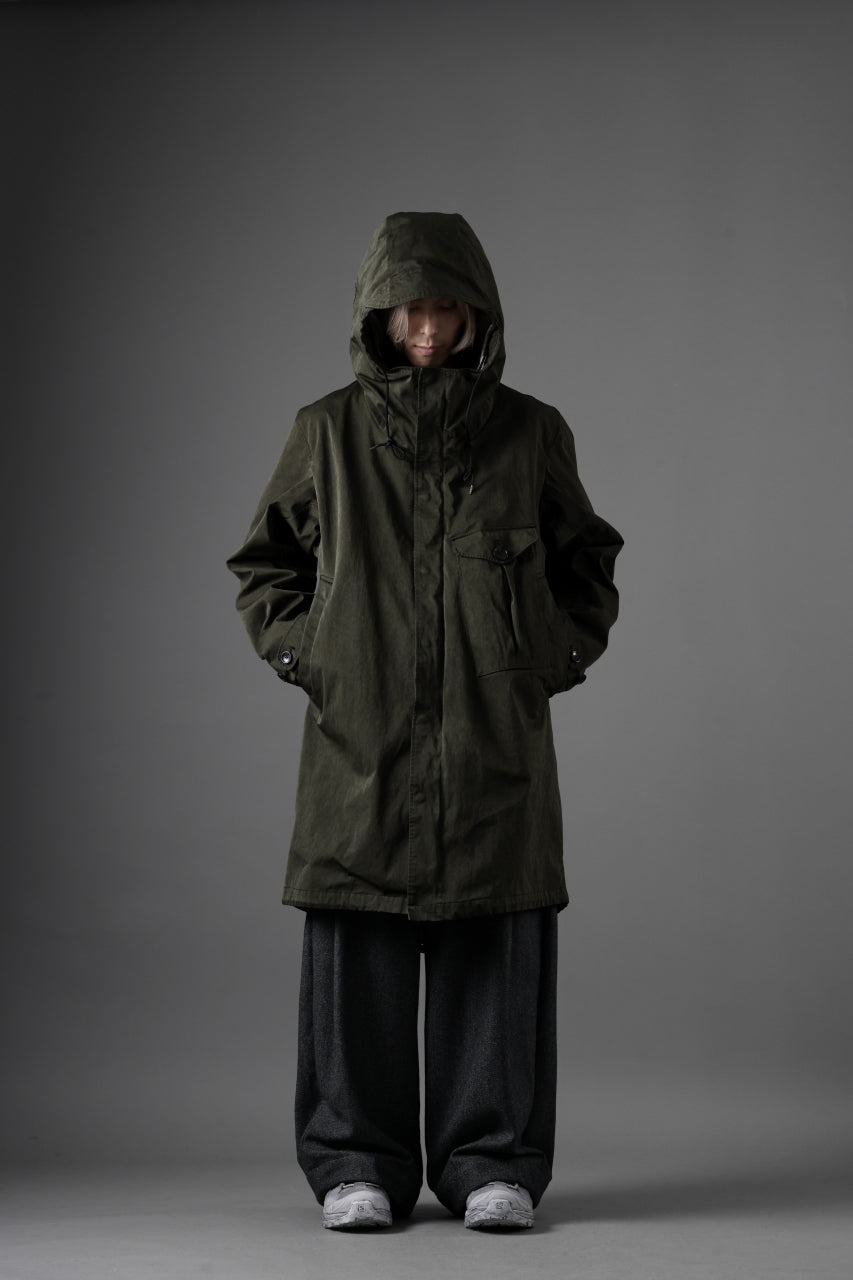 Ten c CYCLONE PARKA / GARMENT DYED OJJ (DARK GREEN)