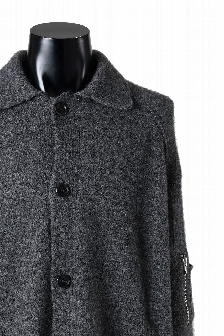 Juun.J Button Collar Cardigan (GREY)