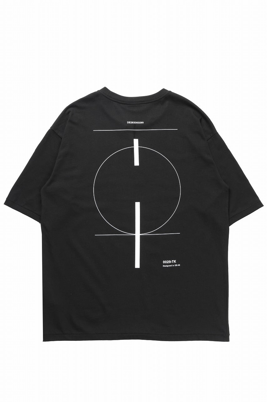 画像をギャラリービューアに読み込む, thom/krom LOOSE FIT BACK PRINT SHORT SLEEVE TEE / LIGHT JERSEY (BLACK)