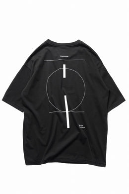 thom/krom LOOSE FIT BACK PRINT SHORT SLEEVE TEE / LIGHT JERSEY (BLACK)