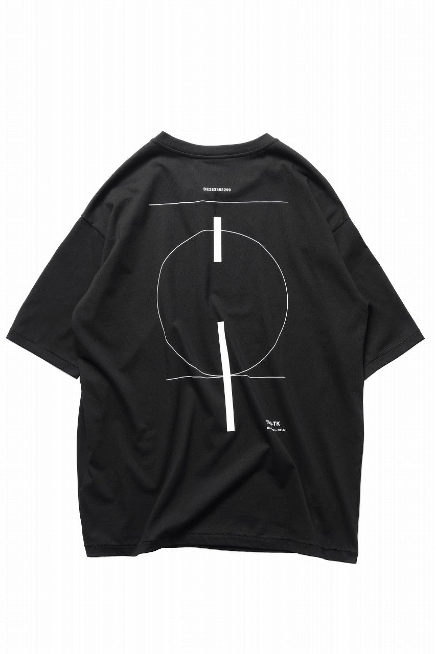 thom/krom LOOSE FIT BACK PRINT SHORT SLEEVE TEE / LIGHT JERSEY (BLACK)