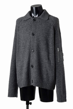 画像をギャラリービューアに読み込む, Juun.J Button Collar Cardigan (GREY)