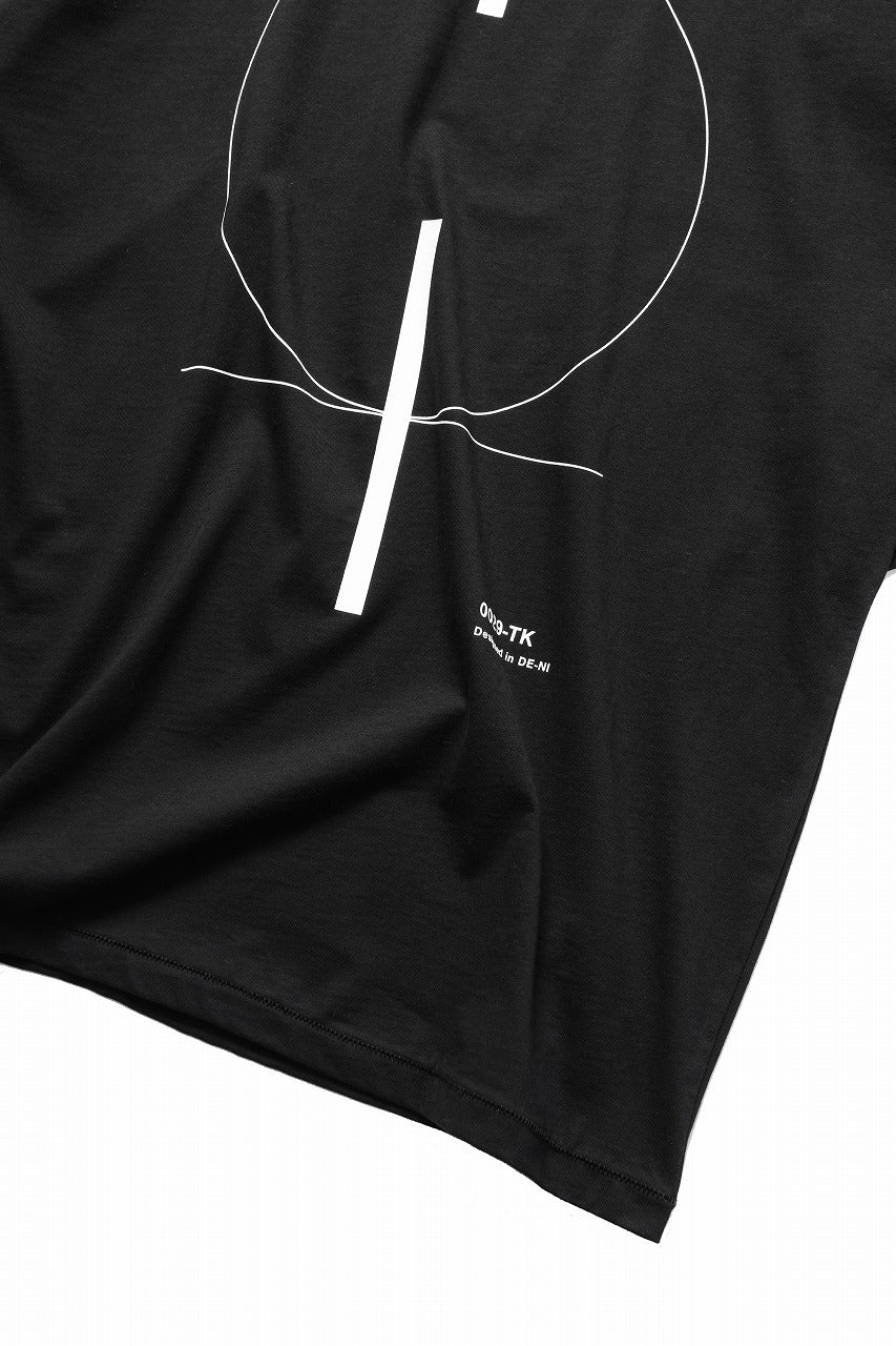 画像をギャラリービューアに読み込む, thom/krom LOOSE FIT BACK PRINT SHORT SLEEVE TEE / LIGHT JERSEY (BLACK)