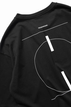 画像をギャラリービューアに読み込む, thom/krom LOOSE FIT BACK PRINT SHORT SLEEVE TEE / LIGHT JERSEY (BLACK)