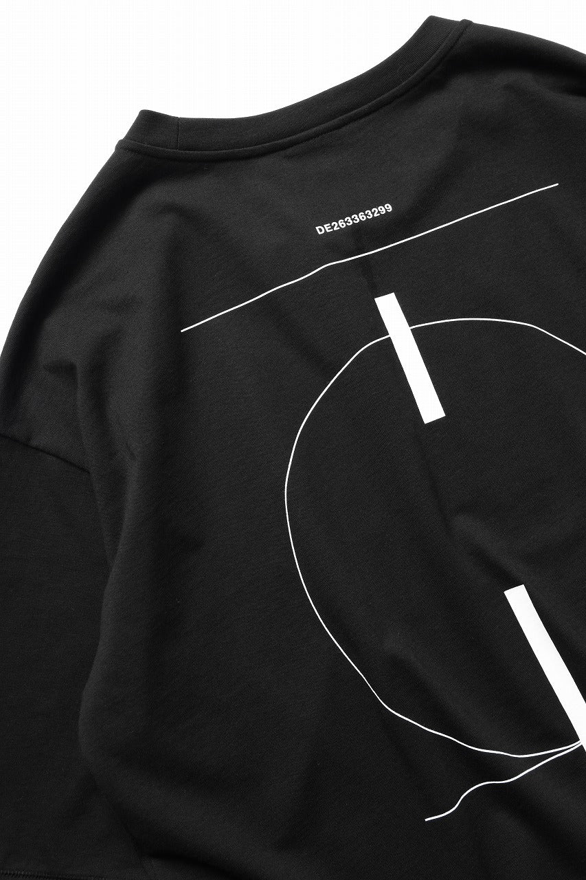 画像をギャラリービューアに読み込む, thom/krom LOOSE FIT BACK PRINT SHORT SLEEVE TEE / LIGHT JERSEY (BLACK)