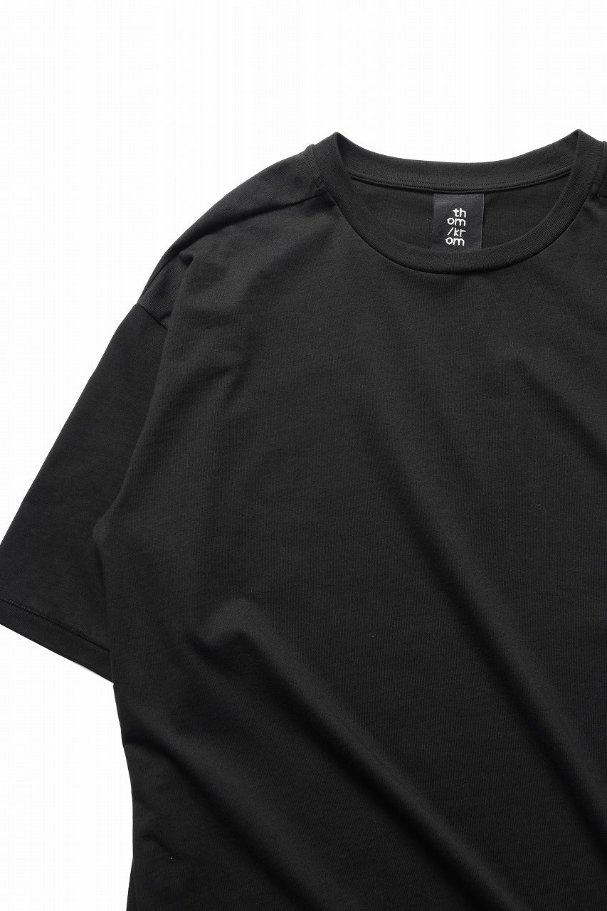 画像をギャラリービューアに読み込む, thom/krom LOOSE FIT BACK PRINT SHORT SLEEVE TEE / LIGHT JERSEY (BLACK)