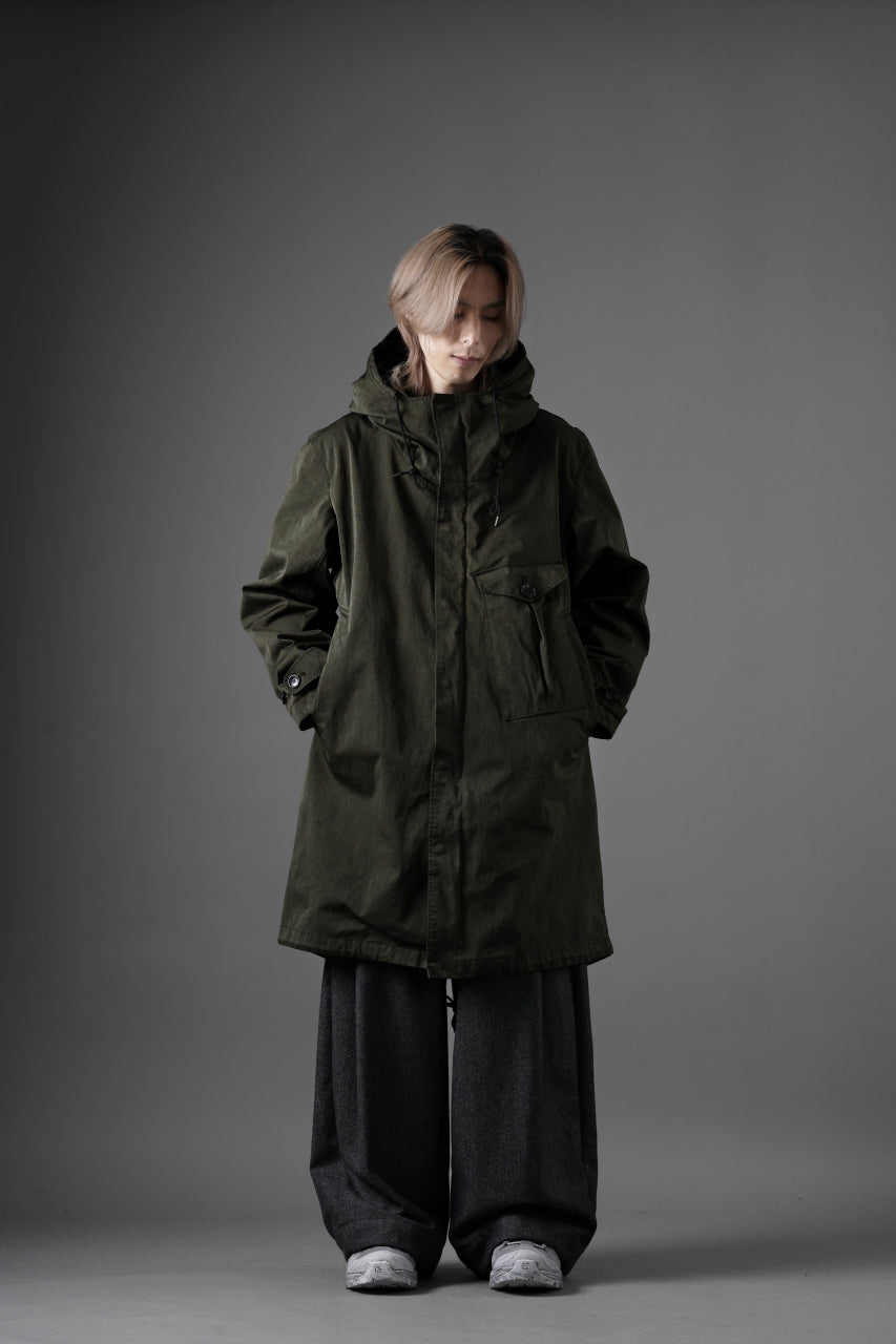 Ten c CYCLONE PARKA / GARMENT DYED OJJ (DARK GREEN)