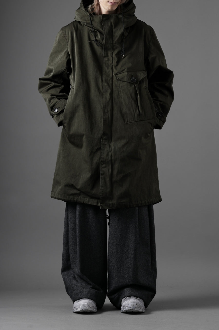 Ten c CYCLONE PARKA / GARMENT DYED OJJ (DARK GREEN)