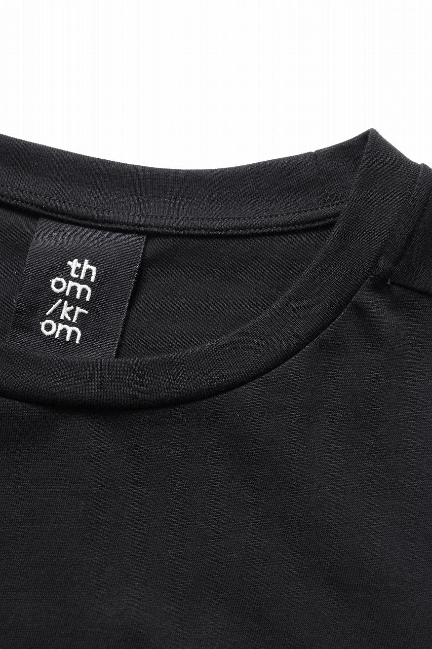 画像をギャラリービューアに読み込む, thom/krom LOOSE FIT BACK PRINT SHORT SLEEVE TEE / LIGHT JERSEY (BLACK)