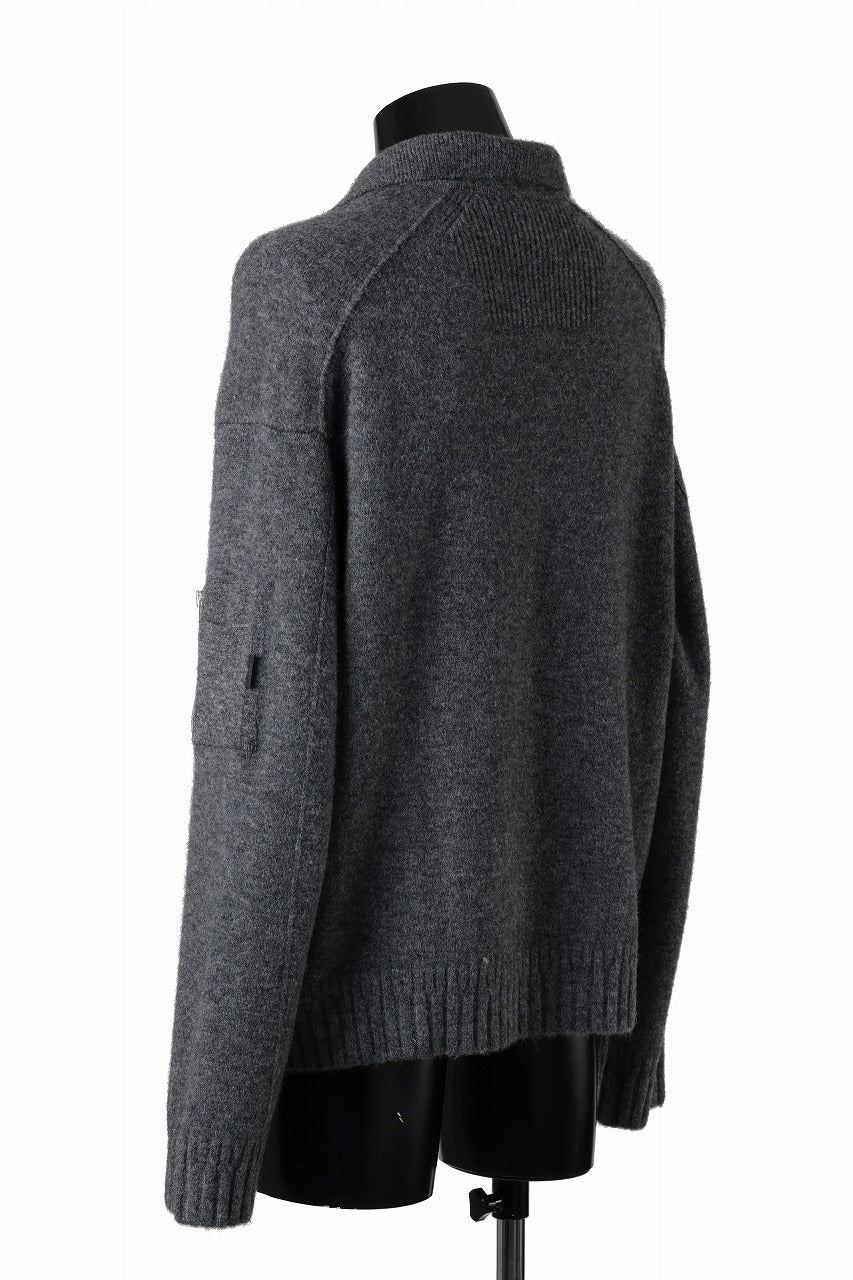 Juun.J Button Collar Cardigan (GREY)