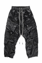 画像をギャラリービューアに読み込む, A.F ARTEFACT SATIN DROPCROTCH CARGO PANTS (BLACK)